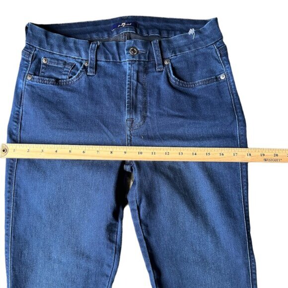 7 For All Mankind Kimmie Straight casual Blue Jeans. Size 30 - Picture 6 of 8